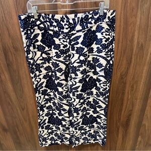 Loft Wide Leg Linen Crop Pants, Size 10